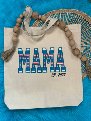  Cherish Motherhood in Style: Explore Our Canvas and Burlap MAMA Totes