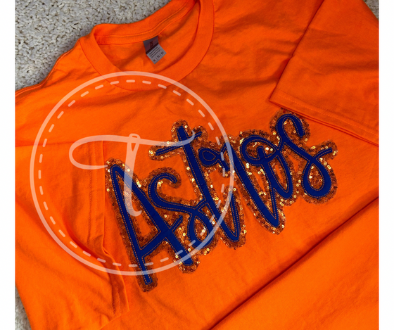 embroidered Astros  T-shirt