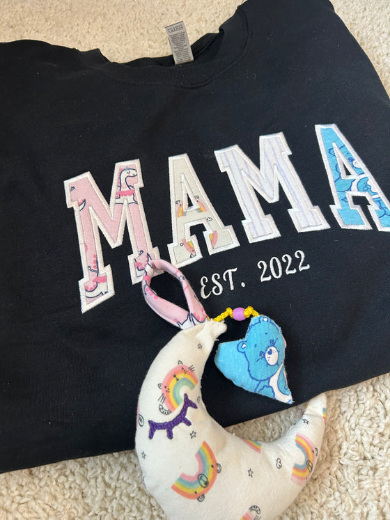Mama or Dad Sweatshirt with moon keepsake