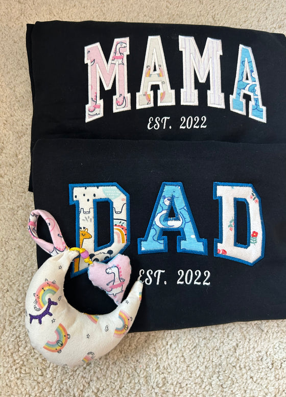 Mama And Dad Combo (Sweatshirts and Moon Keepsake)