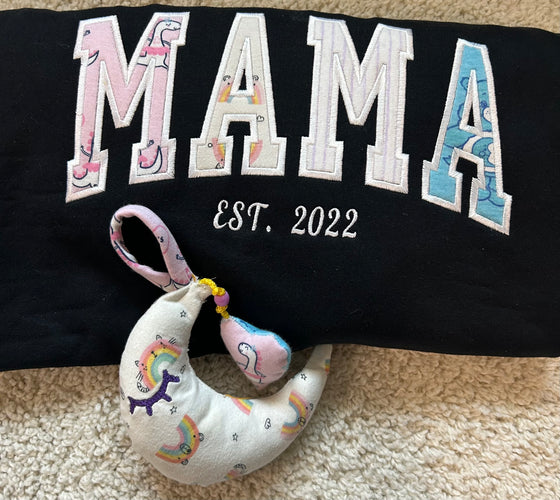 Mama or Dad Sweatshirt with moon keepsake