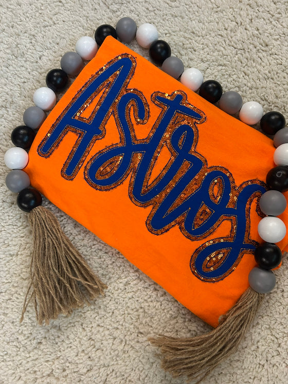 Embroidered Astros Orange T-shirt
