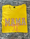 MAMA & bow applique tshirt