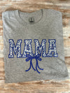 MAMA & bow applique tshirt